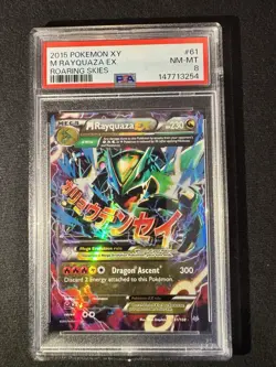 PSA 8 NM-MT - M Rayquaza EX 61/108 Roaring Skies Holo - 2015 Pokemon - Image 4