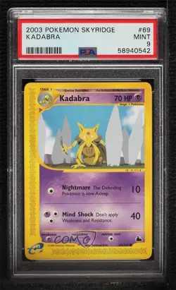 Kadabra Pokemon e-Card Series Skyridge PSA 9 MINT 2003 - Image 1