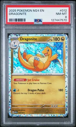 2025 POKEMON M24 EN-MCDONALD'S COLLECTION #012 DRAGONITE PSA 8 - Image 1