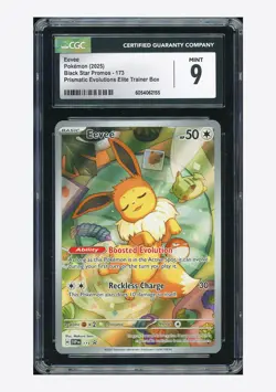 Pokemon CGC 9 Eevee Promo 2025 #173 SVP Prismatic Evolutions ETB English - Image 1