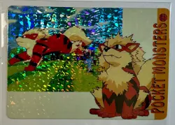 ARKANINE ROMPS Pocket Monsters Pokemon Japanese Anime Vending Prism Sticker NM - Image 1