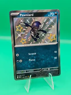 Pawniard Holo Mint Condition Paldean Fates SV185/091 Pokemon TCG NM Pack Fresh - Image 1