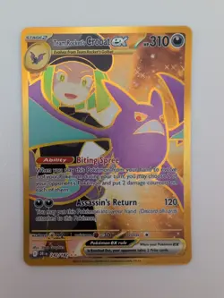 Team Rockets Crobat EX 242/182 Hyper Rare Gold Card Destined Rivals Series - Image 1