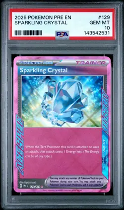 2025 POKEMON PRE EN-PRISMATIC EVOLUTIONS #129 SPARKLING CRYSTAL PSA 10 - Image 1