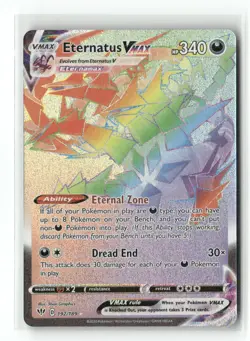 Eternatus VMAX 192/189 Rainbow Rare Darkness Ablaze Pokemon Holo Near Mint - Image 1