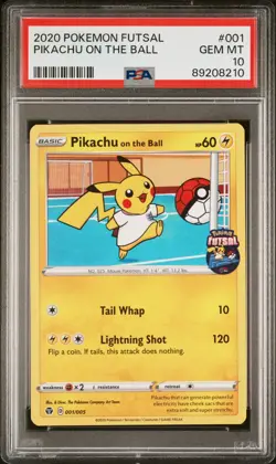 PSA 10 Pokemon TCG Pikachu On The Ball Pokemon Futsal 001/005 Regular Promo - Image 1