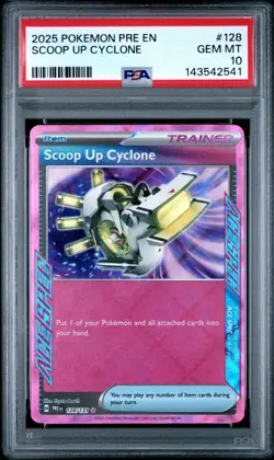 2025 POKEMON PRE EN-PRISMATIC EVOLUTIONS #128 SCOOP UP CYCLONE PSA 10 - Image 1