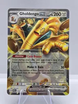 Gholdengo ex 139/182 Double Rare Paradox Rift Pokemon NM - Image 1