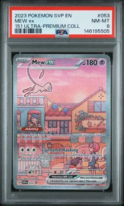 2023 POKEMON SVP PROMO 151 ULTRA-PREMIUM COLLECTION #053 MEW EX PSA 8 - Image 1