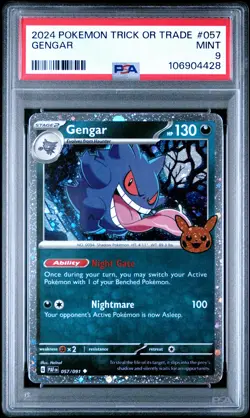 2024 POKEMON TRICK OR TRADE #057 GENGAR PSA 9 - Image 1