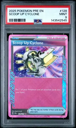 2025 POKEMON PRE EN-PRISMATIC EVOLUTIONS #128 SCOOP UP CYCLONE PSA 9 - Image 1