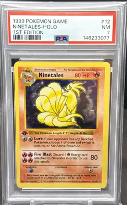 Ninetales 1999 Pokemon Game 12/102 HOLO 1st Edition PSA 7 NS1 - Image 1