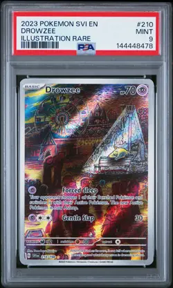 2023 POKEMON SVI EN-SCARLET & VIOLET ILLUSTRATION RARE #210 DROWZEE PSA 9 - Image 1