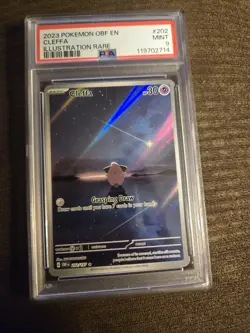 2023 POKEMON OBF EN-OBSIDIAN FLAMES ILLUSTRATION RARE #202 CLEFFA PSA 9 - Image 1