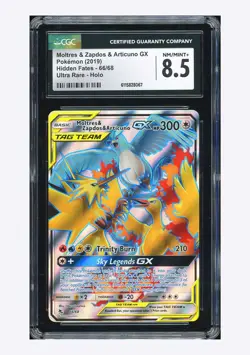 Pokemon CGC 8.5 Moltres & Zapdos & Articuno GX Ultra Rare 2019 66/68 HF ENG - Image 1