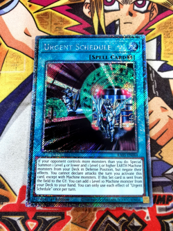 Urgent Schedule ra05-en064 (NEW) Platinum-Secret Rare Yu-Gi-Oh! - Image 1
