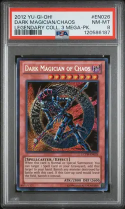 2012 YU-GI-OH! LEGENDARY COLLECTION 3 MEGA-PACK DARK MAGICIAN OF CHAOS PSA 8 - Image 1