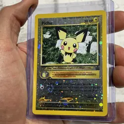 Pokemon Pichu TCG Reverse Holo Card 35/53 WOTC Promo LP/NM Black Star Promo Vtg - Image 2
