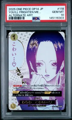 2025 ONE PIECE JPN THE AZURE SEA'S SEVEN ALT ART YOU'LL FRIGHTEN ME... PSA 10 - Image 1