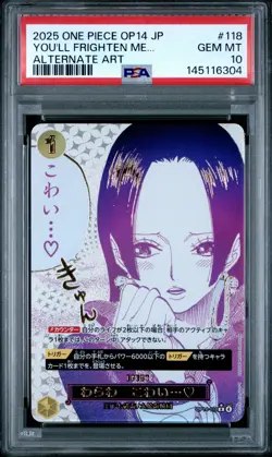 2025 ONE PIECE JPN THE AZURE SEA'S SEVEN ALT ART YOU'LL FRIGHTEN ME... PSA 10 - Image 1