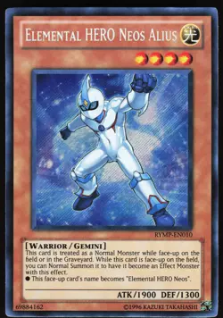 Elemental HERO Neos Alius RYMP-EN010 Yugioh TCG Card Secret Rare LP - Image 1