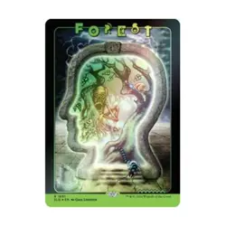 WOTC MtG Magic the Gathering Forest (1651) (Rainbow Foil) (R) (Foil) NM - Image 1