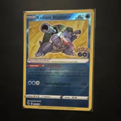 Pokemon Radiant Blastoise 018/078 GO Radiant Rare Holo Basic 150 HP Card - Image 2