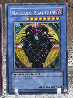 Yu-Gi-Oh! Magician Of Black Chaos PP01-EN001 NM + Acid Trap Hole DDS-005 LP LTD - Image 2