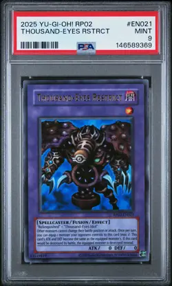 2025 YU-GI-OH! RP02-RETRO PACK 2 #EN021 THOUSAND-EYES RESTRICT PSA 9 - Image 1