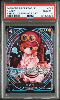 2025 ONE PIECE JPN EB03-ONE PIECE HEROINES EDITION SPECIAL ALT ART KOALA PSA 10 - Image 1
