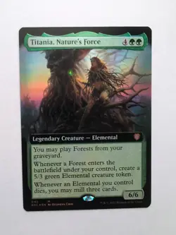 MTG Titania, Nature's Force (BRC) The Brothers' War Extended Art Foil Mythic 045 - Image 1