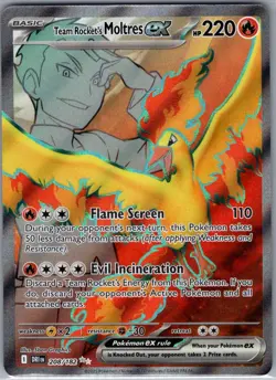 Team Rocket's Moltres ex 208/182 SV10: Destined Rivals - Pokemon Card - NM - Image 1