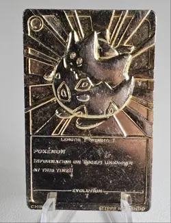 TOGEPI 1999 POKEMON BURGER KING 23K GOLD PLATED CARD Q5677 - Image 2