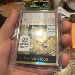 One Piece CCG Don!! Foil Card Luffy Ring That Golden Bell Standard English RARE - Image 2
