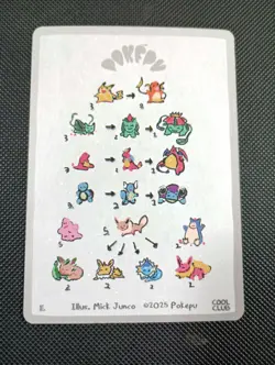 Pokepu Character Card 2025 Cool Club Collection Mick Junco Pokemon Fan Art - Image 1
