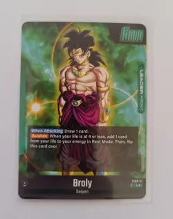 DBS Dragon Ball Fusion World FS03-01 Broly Leader ALT Trading Card - Image 2