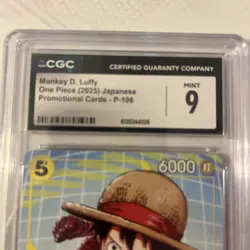 Monkey D. Luffy P-106 CGC 9 Promo Card 2025 One Piece Japanese - Image 2