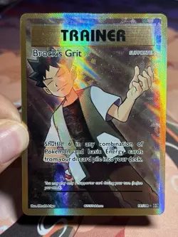 Pokemon Brock's Grit Full Art Ultra Rare Holo Trainer Card Evolutions 107/108 - Image 3