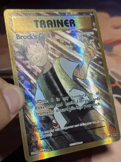 Pokemon Brock's Grit Full Art Ultra Rare Holo Trainer Card Evolutions 107/108 - Image 4