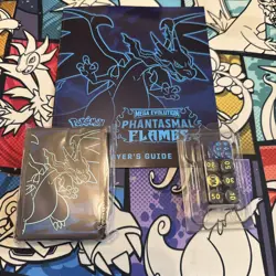 Pokemon TCG Phantasmal Flames ETB Players Guide(UNMARKED) + Card Sleeves & Dice! - Image 1