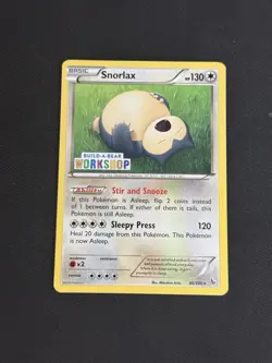 Snorlax 2014 Pokemon XY Flashfire Build a Bear Workshop Promo Card 80/106 - Image 1