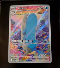 Wailord 162/159 Sv09: Journey Together Holo Full Art Pokemon TCG Card NM/Mint - Image 1