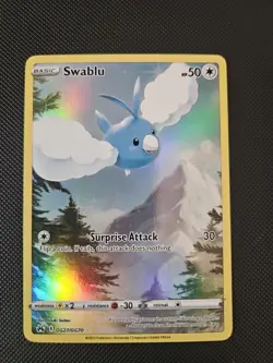 Pokemon Swablu GG27/GG70 Crown Zenith Galarian Gallery Full Art Holo Card - Image 2