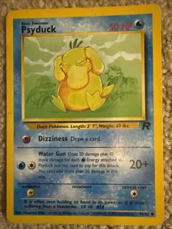 Pokemon TCG Psyduck Team Rocket 65/82 Unlimited Regular Common Card WOTC - Image 2