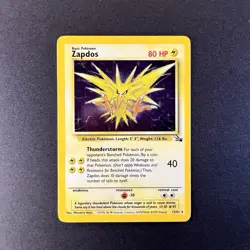 Zapdos 15/62 Fossil Unlimited Holo LP – Vintage WOTC Pokemon Card - Image 1