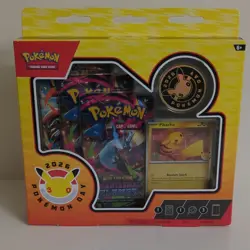 Pokemon Day 2026 30th Anniversary Box with Pikachu Promo Card, Coin, Boosters - Image 1
