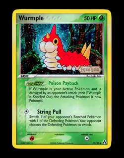 2006 Pokemon WURMPLE Ex Legend Maker REVERSE HOLO Stamped Card 70/92 SWIRL NM+ - Image 2