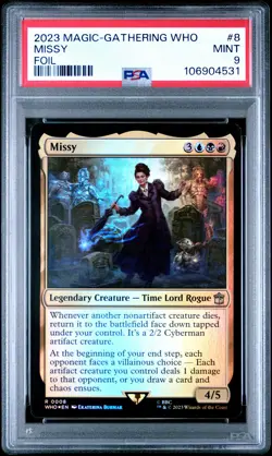 2023 MAGIC: THE GATHERING DOCTOR WHO COMMANDER FOIL #8 MISSY PSA 9 - Image 1