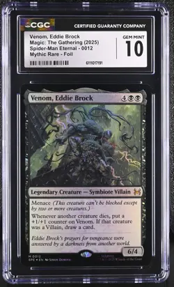VENOM, EDDIE BROCK Marvel's Spider-Man Foil Mythic CGC 10 MTG - Image 1