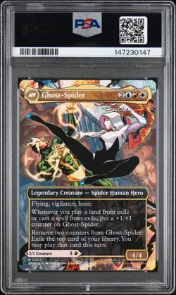 2025 MTG MARVEL'S SPIDER-MAN SCENE BORDERLESS GHOST-SPIDER/GWEN STACY PSA 10 - Image 2